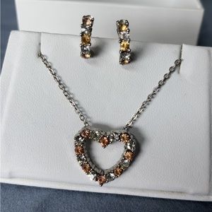 Heart Necklace/Earring Set